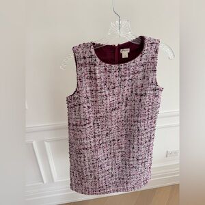 NWOT Crewcuts Pink Tweed Sleeveless Dress, Girls size 12
